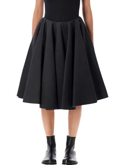 Ami Alexandre Mattiussi Ami Paris Pleated Midi Skirt In Grigio