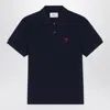 Ami Alexandre Mattiussi Ami De Coeur Short-sleeved Polo T-shirt In Blue