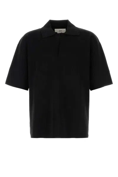 Ami Alexandre Mattiussi Ami Paris Polo In Black
