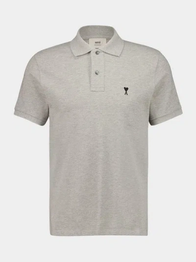 Ami Alexandre Mattiussi Ami Paris Polo Shirt In Gray