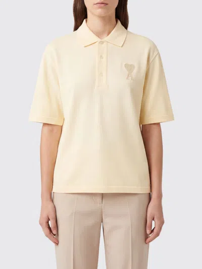 Ami Alexandre Mattiussi Ami Paris Polo Shirt Woman In Yellow
