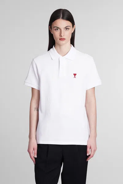 Ami Alexandre Mattiussi Ami Paris Polo In White