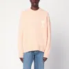Ami Alexandre Mattiussi Powder Pink Wool Blend Sweater Ami De Coeur In Pink