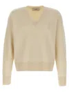 Ami Alexandre Mattiussi Puff Logo Patch Sweater Sweaters And Cardigans Beige In Neutral