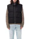 Ami Alexandre Mattiussi Ami Paris Monogram Patch Puffer Gilet In Black