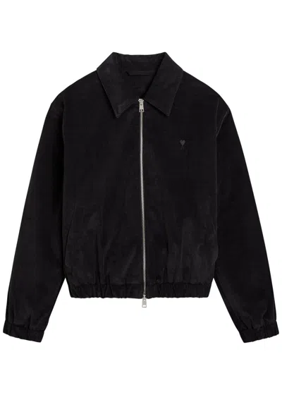 Ami Alexandre Mattiussi Ami Paris Quilted Corduroy Jacket In Black
