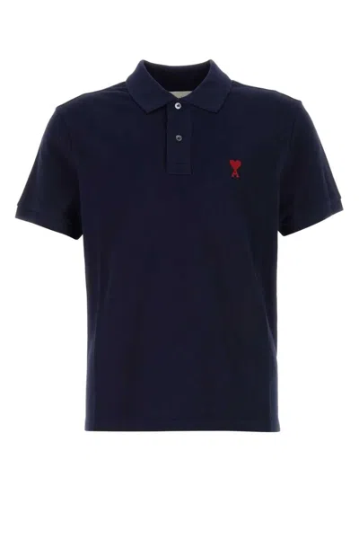 Ami Alexandre Mattiussi Ami Paris Red Adc Polo Shirt