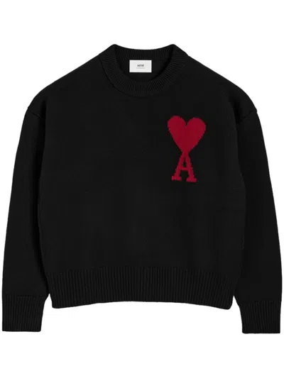 Ami Alexandre Mattiussi Ami Paris Sweaters In Black