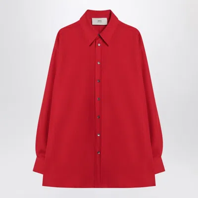 AMI ALEXANDRE MATTIUSSI AMI PARIS RED WOOL SHIRT WOMEN