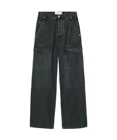 Ami Alexandre Mattiussi Ami Paris Relaxed Fit Cargo Jeans In Blue