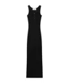 Ami Alexandre Mattiussi Ami Paris Black Cotton Long Dress With Buttons Women In Black