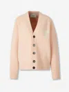 Ami Alexandre Mattiussi Ami Paris Women Ami De Coeur Cardigan With Logo In Pink