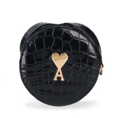 Ami Alexandre Mattiussi Ami Paris Round Paris Paris Bag In Black