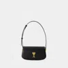 Ami Alexandre Mattiussi Ami Paris Black Leather Shoulder Bag