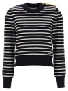 Ami Alexandre Mattiussi Ami Paris Cotton Blend Striped Sweater In Blue