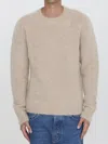 Ami Alexandre Mattiussi Ami Paris Sand Stretch Mohair Blend Sweater