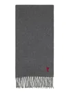 Ami Alexandre Mattiussi Ami Paris Men Ami De Coeur Wool Scarf In Gray