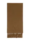 Ami Alexandre Mattiussi Rectangular Scarf Fringed Edges In Brown
