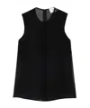 Ami Alexandre Mattiussi Ami Paris Semi-sheer Sleeveless Top In Black
