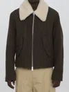 Ami Alexandre Mattiussi Ami Paris Shearling Collar Jacket In Multi