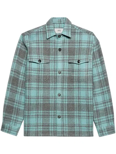 Ami Alexandre Mattiussi Ami Paris Shirt Jacket In Green