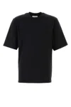 Ami Alexandre Mattiussi Relaxed Fit Black T-shirt With Subtle Embroidery In Black
