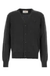 Ami Alexandre Mattiussi Ami Charcoal Cashmere Blend Cardigan In Gray