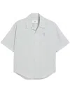 Ami Alexandre Mattiussi Ami Paris Striped Cotton Shirt In White