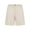 Ami Alexandre Mattiussi Elasticated Waist Cotton Shorts With Button Detail