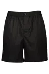 Ami Alexandre Mattiussi Black Nylon Blend Bermuda Shorts In Black