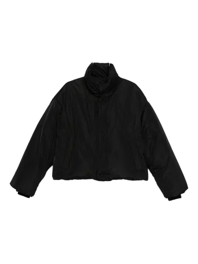 Ami Alexandre Mattiussi Quilted Jackets With Front Pockets And High Collar In Black