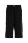 Ami Alexandre Mattiussi Oversized Cotton Bermuda Shorts In Black
