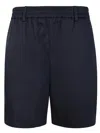 Ami Alexandre Mattiussi Ami Paris Bermuda With Elastic In Blue
