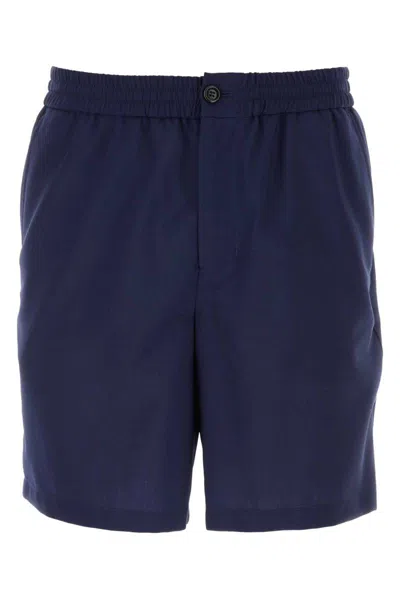 Ami Alexandre Mattiussi Ami Paris Ami De Coeur Elasticated Waistband Track Shorts In Navy