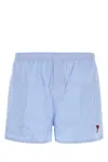 Ami Alexandre Mattiussi Ami Unisex Light Blue Cotton Boxer In Blue