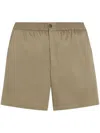 Ami Alexandre Mattiussi Khaki Cotton Elasticated Waist Shorts In Laurel