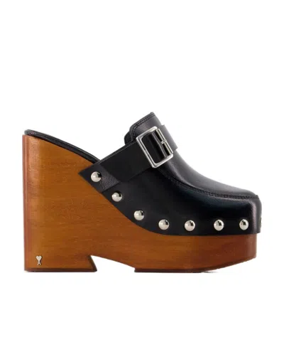 AMI ALEXANDRE MATTIUSSI AMI PARIS SIDE-BUCKLE SLIP-ON CLOG MULES
