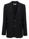 Ami Alexandre Mattiussi Fitted Blazer With Single Button Front In Black