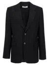 Ami Alexandre Mattiussi Fitted Blazer With Single Button Front In Black