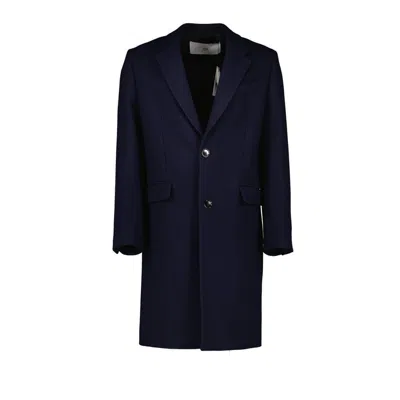 Ami Alexandre Mattiussi Ami Paris Single Breasted Classic Coat In Navy