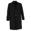 Ami Alexandre Mattiussi Ami Paris Single Breasted Coat In Black Wool