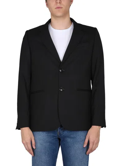 Ami Alexandre Mattiussi Ami Paris Single-breasted Jacket In Black