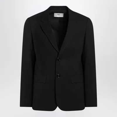 AMI ALEXANDRE MATTIUSSI AMI PARIS SINGLE BREASTED JACKET BLACK WOOL