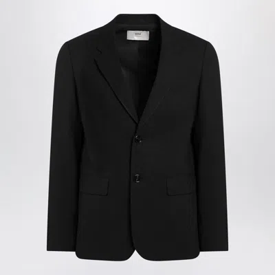 AMI ALEXANDRE MATTIUSSI AMI PARIS  SINGLE-BREASTED JACKET BLACK WOOL