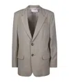 Ami Alexandre Mattiussi Ami Paris Single-breasted Long-sleeved Blazer In Gray