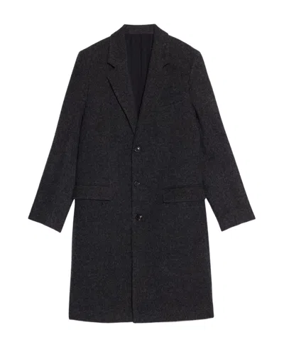 Ami Alexandre Mattiussi Ami Paris Single-breasted Midi Coat In Black