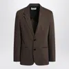 Ami Alexandre Mattiussi Ami Paris Single Breasted Olive Black Wool Jacket