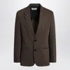 Ami Alexandre Mattiussi Ami Paris Single Breasted Olive Black Wool Jacket