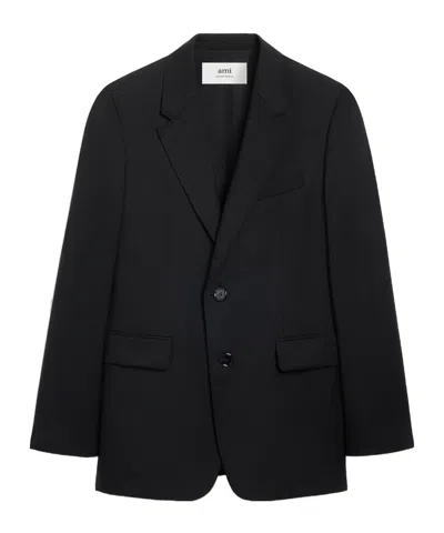 Ami Alexandre Mattiussi Ami Paris Single-breasted Tailored Blazer In Black