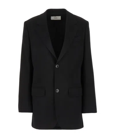 AMI ALEXANDRE MATTIUSSI AMI PARIS SINGLE-BREASTED TAILORED BLAZER